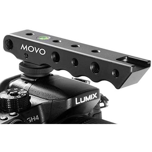 Movo Photo SVH6 Video Stabilizing Top Handle & Cold Shoe Extender for Canon EOS, Nikon, Olympus & Pentax DSLR Cameras