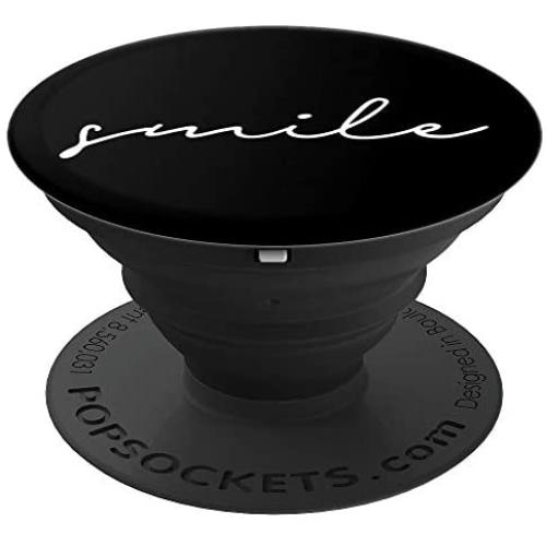 Smile - Inspirational and Motivational Quote PopSockets Grip and Stand for Phones and Tablets