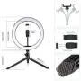 Ring Light, OUTAD 10.2" LED Selfie Ring Light with Tripod Stand & Phone Holder, Bluetooth Remote Shutter Desk Ring Light for iPhone/Android, 10 Brightness Level & 3 Light Modes, for Live Stream/Makeup