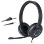 Cyber Acoustics 3.5mm Stereo Headset with Headphones and Noise Cancelling Microphone for PCs, Tablets, and Cell Phones in The Office, Classroom or Home (AC-5002A)