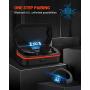 Wireless Earbuds, Bluenin Bluetooth 5.0 Sport Headphones with Charging Case, 136H Playtime, Stereo Deep Sound TWS Earphones, IPX7 Waterproof CVC8.0 Noise Cancelling Headset with Mic