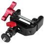 CAMVATE Heavy-Duty C Clamp Articulated 1/4"-20 Ball Head Support Holder (Red Locking Knob)