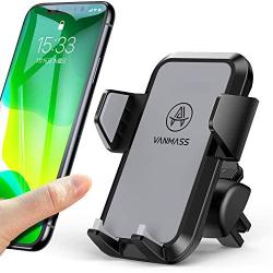 VANMASS Universal Air Vent Car Phone Holder, Patent Quick Release Button Cell Phone Holder for Car, Suit for Smartphone with Thick Case-Such as iPhone6/ iPhone 11 Max/Samsung Galaxy with Ring Case