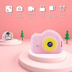 CHUNXU Kids Camera,Digital Video Camera for 3-10 Years Old Girls Boys,32GB SD Card Rechargeable Battery Compact Cameras for Children Birthday (Pink)