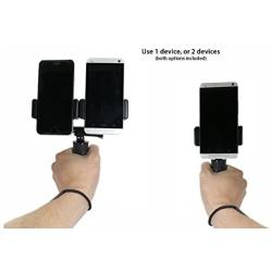 OCTO MOUNT Dual Device Hand-Held Stabilizer for Cell Phone or GoPro Camera. Compatible with iPhones, Samsung Galaxy, HTC, etc.