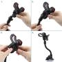 Car Phone Mount Windshield, Long Arm Clamp iVoler Universal Dashboard with Double Clip Strong Suction Cup Cell Phone Holder Compatible iPhone 11 Pro XS Max X 7 8 6 Plus Galaxy S9 S8 S7 Note 9 10