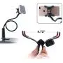 Cell Phone Clip On Stand Holder with Grip Flexible Long Arm Gooseneck Bracket Mount Clamp Compatible with iPhone X/8/7/6/6S Plus Samsung S8/S7, Used for Bed, Desktop, Black Cell Phone Clip On Stand Holder with Grip Flexible Long Arm Gooseneck Bracket Mount Clamp Compatible with iPhone X/8/7/6/6S Plus Samsung S8/S7, Used for Bed, Desktop, Black