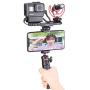ULANZI PT-8 On Camera Vlog Cold Shoe Bracket Microphone Extension Bar Plate for Mic LED Video Light w Cold Shoe for Sony Nikon Canon DSLR Cameras iPhone Samsung Smartphone Vlogging Setup Accessories
