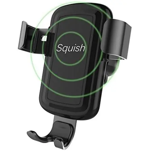 Squish Wireless Charger Car Mount Adjustable Gravity Air Vent Phone Holder for iPhone Samsung Nexus Moto OnePlus HTC Sony Nokia and Android Smartphones Qi Certified Squish Wireless Charger Car Mount Adjustable Gravity Air Vent Phone Holder for iPhone Samsung Nexus Moto OnePlus HTC Sony Nokia and Android Smartphones Qi Certified