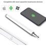 Digiroot Universal Stylus(2Pcs), Magnetic Disc Stylus Pen 2019 Updated Touch Capacitive Screen Pens for Apple/iPhone/Ipad/Microsoft/Surface with 3 Replacement Tips - (Black/White)