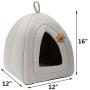 Hollypet Self-Warming 2 in 1 Foldable Comfortable Triangle Pet Cat Bed Tent House