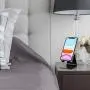 Cell Phone Stand, OMOTON [2 Pack] Phone Holder for Desk, Aluminum Mobile Phone Cradle Dock Compatible with All iPhone and Android Smartphone (Silver&Black)