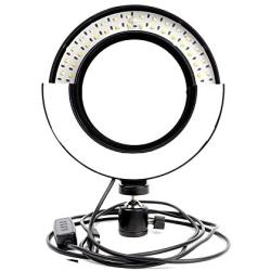 Laerion Camera Light Practical USB Interface Brightness Adjustable Fill Light Beauty lamp Selfie Ring Light On-Camera Video Lights Compatible with Phones and Cameras 6.3"(16cm)