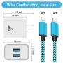 iPhone Charger,Lightning Cable【2Pack 6ft】 Nylon Braided iPhne Charging Cord with Dual Port USB Wall Charger,Travel Adapter Compatible with iPhone 11 Pro Max XS XR X 8 7 Plus 6s 6 iPad