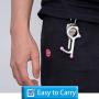 No Touch Tool Door Opener, Rose Golden- Touch Less Keychain for Touchscreen,Reusable Handle Key Tools, Stylus Pen, 2 Pack