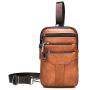 Mens Multi-purpose Waist Bag Fashion Sling Bag Daily Backpack(Orange)