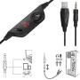 LFJNET V-1 Gaming Headset RGB Illuminated Wired Headphones Universal for Smart Phone Notebook red