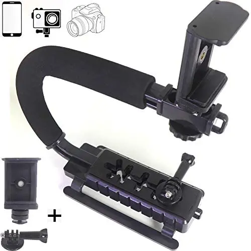 DSLR Stabilizer Handheld Video Action Stabilizing Handle Grip C Shape Professional Vlogging for Smart Phones GoPro Canon Nikon Sony Panasonic Pentax Olympus Camera Camcorder (Pack of 1) DSLR Stabilizer Handheld Video Action Stabilizing Handle Grip C Shape Professional Vlogging for Smart Phones GoPro Canon Nikon Sony Panasonic Pentax Olympus Camera Camcorder (Pack of 1)