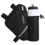 MOOCY Ultralight Reflective Bicycle Triangle Frame Bike Bag with Water Bottle Pouch -Black