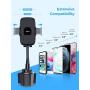 Mpow Cup Holder Phone Mount, Upgraded Cup Phone Holder for Car, Expandable Base Cup Phone Holder, Flexible Gooseneck Cell Phone Cup Holder Compatible with iPhone 11 Pro MAX/XS MAX/XR/X/8/7/6 Plus etc