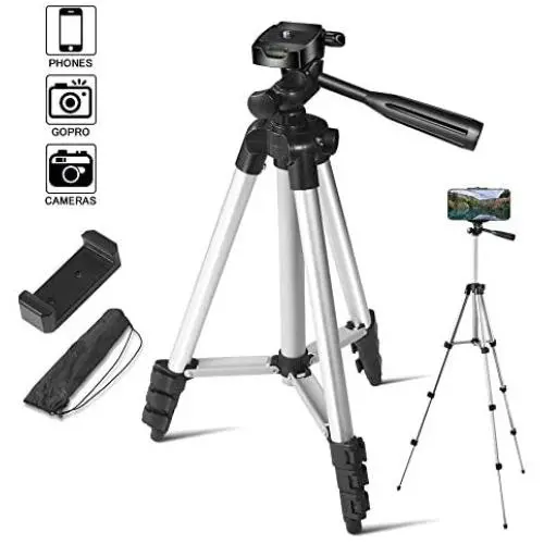 Tripod Mobile Phone Support Camera Tripod 40" Video Aluminum Light Weight Portable with Cell Phone Holder Travel Folding Size for Phone 11/Pro 7/8plus XR Xs Max Tripod Mobile Phone Support Camera Tripod 40" Video Aluminum Light Weight Portable with Cell Phone Holder Travel Folding Size for Phone 11/Pro 7/8plus XR Xs Max