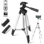 Tripod Mobile Phone Support Camera Tripod 40" Video Aluminum Light Weight Portable with Cell Phone Holder Travel Folding Size for Phone 11/Pro 7/8plus XR Xs Max