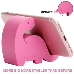 Plinrise Animal Desk Phone Stand, Update Dinosaur Silicone Office Phone Holder, Creative Phone Tablet Stand Mounts, Size:1.3" X 3.0" X 2.7" (Pink)