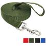 Nylon Training Dog Leash for Small Medium Large Dogs, 15ft 20ft 30ft 50ft Long Leash Dog/Puppy Lead for Obedience Recall Training, Camping