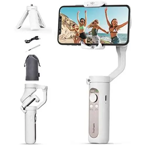 Hohem iSteady X Smartphone Foldable 3-Axis Gimbal Handheld Stabilizer Compatible for iPhone 11 Pro Max/11/XsMax/XS/XR w/Huawei P30/P40 Auto Inception/Dolly Zoom/Time-Lapse for&nbsp