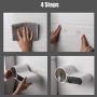 Toilet Paper Holder - Wall Mounted Waterproof Paper Holder Bathroom Paper Roll Holder with Smartphone Holder Shelf, No Drilling Waterproof Toilet Paper Holder, Large Dual Capacity