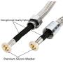 122-Inch Copper Head Shower Hose Stainless Steel Extra Long Shower Head Hose Bathroom Handheld Showerhead Sprayer, Polished Chrome (Stainless Steel, 3.1-Meter)