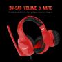 SADES Stereo Gaming Headset -Spirits- Headphones with Noise-Reduction Microphone & Control-Remote for PC Computers Laptop PS4 New Xbox One Cellphones Tablets (Red)