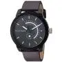 Tommy Hilfiger Mens Denim Quartz Watch with Leather Calfskin Strap, Brown, 19.1 (Model: 1791478)