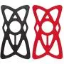 4-Pack Bike Motorcycle Phone Mount Tether - X Web Grip Silicone Cell Phone Holder Band - Universal Elastic Rubber Security Strap for Mountain & Road Sports Bicycle Handlebar Cradle (2 Black & 2 Red) 4-Pack Bike Motorcycle Phone Mount Tether - X Web Grip Silicone Cell Phone Holder Band - Universal Elastic Rubber Security Strap for Mountain & Road Sports Bicycle Handlebar Cradle (2 Black & 2 Red)
