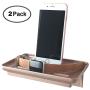 McLee Creations Wonder Shelf - Small Plastic Self Adhesive Bathroom Wall Mount Shelf - Fits Over Toilet Paper Holder - Designed for Smartphone and Flushable Baby Wipes (2, Rose Gold)