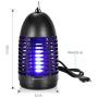 YUNLIGHTS Bug Zapper 8w Electric Fly Killer, Fly Traps Mosquito Zapper Plug-in with Hook, Hanging Standing Mosquito Killer Lamp Indoor, Flying Insect Trap for Indoor Use Upgraded(Black)
