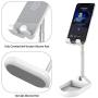 Adjustable Cell Phone Stand,licheers Foldable Cell Phone Stand for Desk,Portable Cell Phone Holder&Tablet Stand,Compatible with iPhone/iPad Mini/Kindle/Mobile Phone and More 4-9.7” Devices (White)