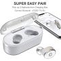TOZO T10 Bluetooth 5.0 Wireless Earbuds with Wireless Charging Case IPX8 Waterproof TWS Stereo Headphones in Ear Built in Mic Headset Premium Sound with Deep Bass for Sport White(Renewed)