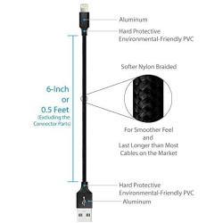 Pantom 6-Inch Short iPhone/iPad Cable Cord Charger Sync/Charge Compatible with iPhone 11/11 Pro/Xs/Xs Max/Xr/X/8/8 Plus/7/7 Plus/6s/6s Plus/5c/5se/5s/iPad Pro/iPad Mini/iPod Touch [5-Packs]