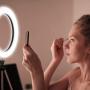 Emart 10-inch 10 Colors & 10 Brightness Levels RGB Selfie Ring Light with Adjustable Tripod Stand & Cell Phone Holder, Dimmable LED O Ring Light for Live Stream, YouTube Video, Makeup