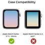 elkson Compatible with Apple Watch Series 5 4 Bumper case 44mm iwatch Quattro Series Cases Fall Protection Durable Military Grade Protective TPU Flexible Shock Proof Resist Men 44 mm Stealth Black