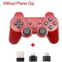 PengShi Wireless Gamepad for Android Phone/Pc/Ps3/Tv Box Joystick 2.4G Joypad Game Controller for Xiaomi Smart Phone Game Accessories (Color : Without Stand Red)
