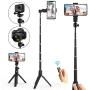 Selfie Stick Tripod, Xinji Selfie Stick Tripod for iPhone Bluetooth Remote 40 Inch, Phone Tripod for iPhone 11 pro Xs Max Xr X 8Plus, Android, Lightweight