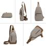 Canvas Sling Bag Small Crossbody Backpack Shoulder Casual Daypack Rucksack for Men Women Outdoor Cycling Hiking Travel