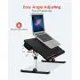 SAIJI Laptop Table Stand Desk, Adjustable PVC Leather Laptop Bed Table, Portable Standing Desk with Storage Drawer, Foldable Lap Tablet Desk for Sofa Couch Floor (Large,Black) SAIJI Laptop Table Stand Desk, Adjustable PVC Leather Laptop Bed Table, Portable Standing Desk with Storage Drawer, Foldable Lap Tablet Desk for Sofa Couch Floor (Large,Black)