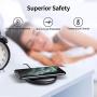 Nalwort 3 in 1 Wireless Charger Compatible with iPhone Apple Watch and AirPods Qi Fast Charger Retractable Wireless Charging Station for iPhone SE 2020/11/11 Pro, iWatch 5/4/3/2/1 and More(No Adapter)