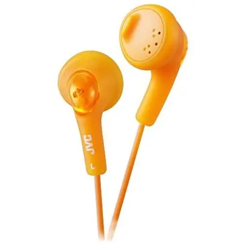 JVC HAF160D Gumy Ear Bud Headphone Orange JVC HAF160D Gumy Ear Bud Headphone Orange