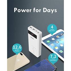 ROMOSS Sense 8P+ 30000mAh Type-C PD Portable Charger, 18W Fast Charge Power Bank with Power Delivery Input, Max 3A Output, Compatible with iPhone, iPad, Samsung, Nexus, Nintendo Switch and More