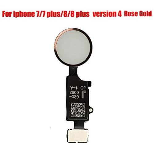 Afeax Compatible with Apple iPhone Home Button Main Key Flex Cable Replacement for iPhone 7/7 Plus and iPhone 8/iPhone 8 Plus (Rose Gold) Version 4