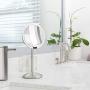 simplehuman 5" Round Mini Travel Sensor Makeup Mirror, 10x Magnification, Rechargeable, Rose Gold Stainless Steel